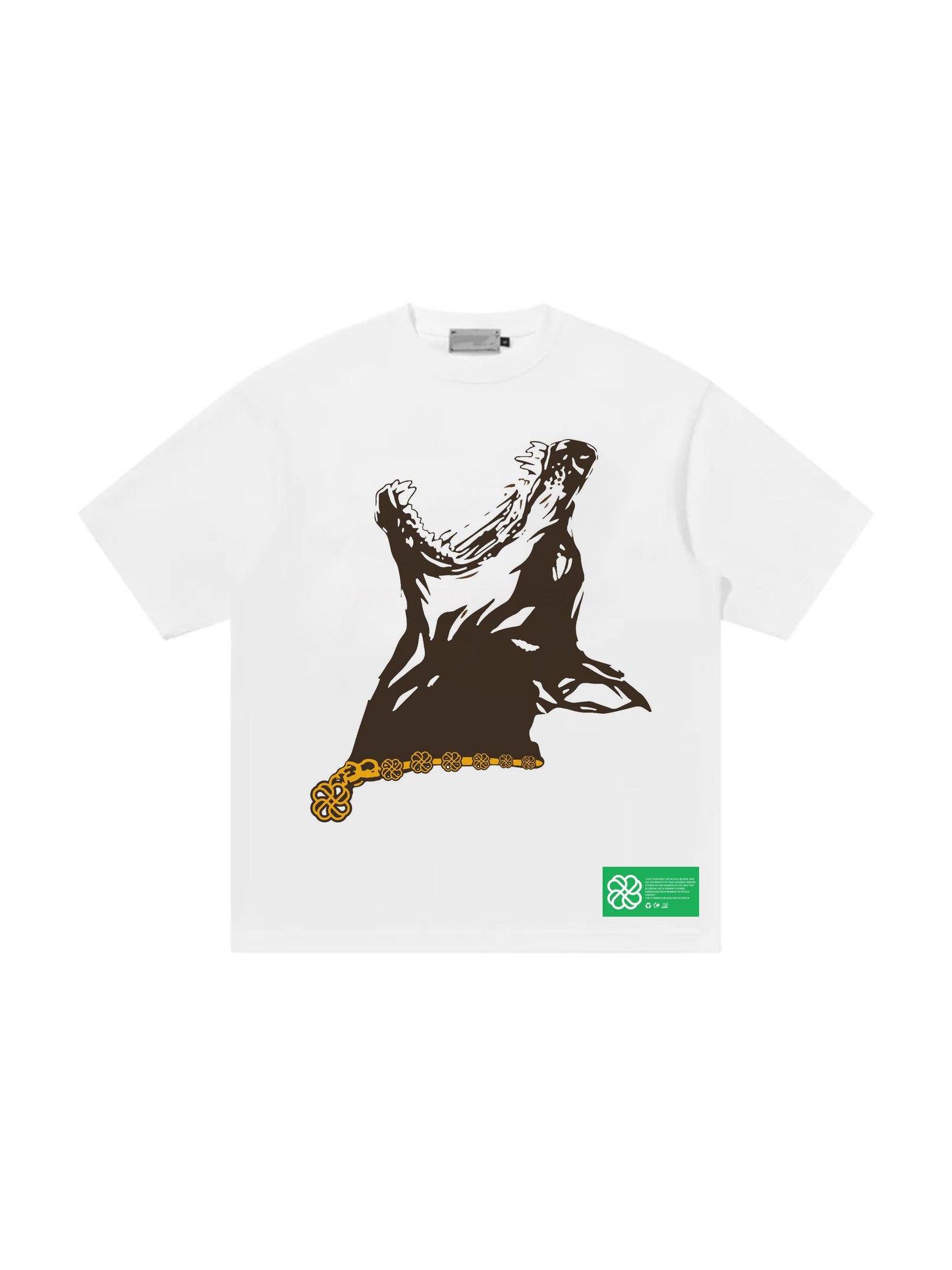 1.FLOWER CLUB DOG CHAIN TEE
