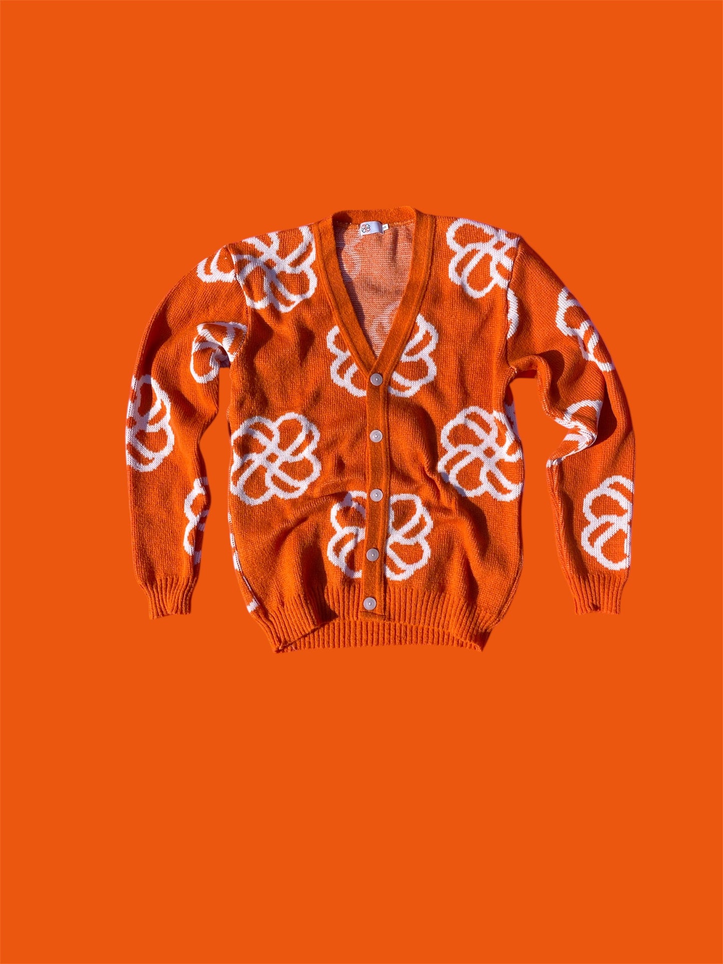 Orange/Burnt Brushed Cardigan