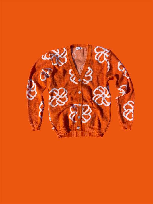 Orange/Burnt Brushed Cardigan